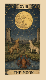 Mesec Rider Waite Tarot karta